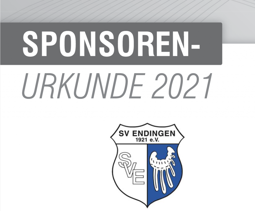 Sponsoren-Urkunde SV Endingen 1921 e.V.