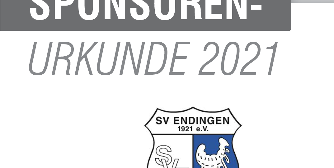 Sponsoren-Urkunde SV Endingen 1921 e.V.